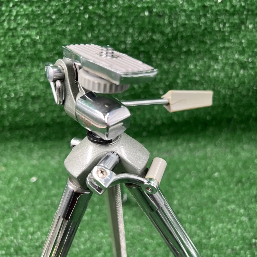 Vintage Mason Mini Metal‎ Portable Adjustable Camera Tripod and Leather Case